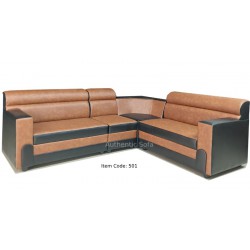 5 Seat Leatherette Sofa