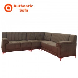 122 Coffee brown suede sofa